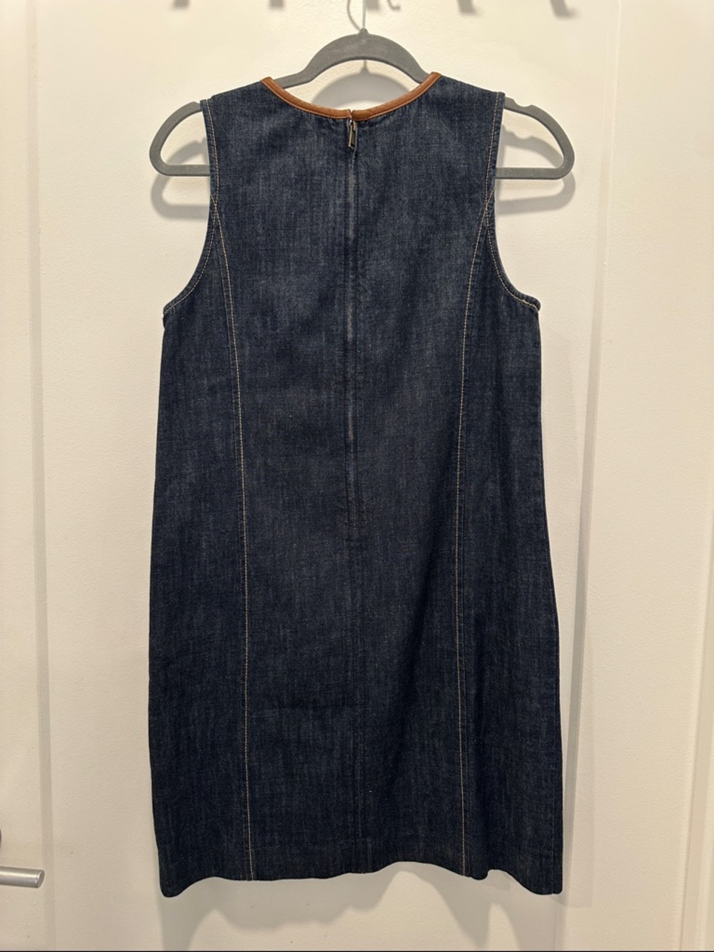 NWOT Ralph Lauren 100% Cotton + Leather Dress - Picture 3 of 7